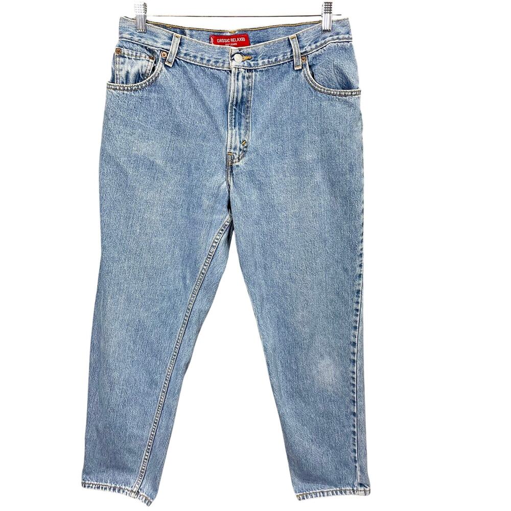 Levi's Y2K Classic Relaxed 550 Jeans Baggy Straight Men's Light Wash Denim 34x30